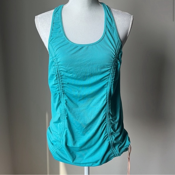 Lululemon I just wanna run tank- Blue Lagoon- size 12 - Picture 2 of 9